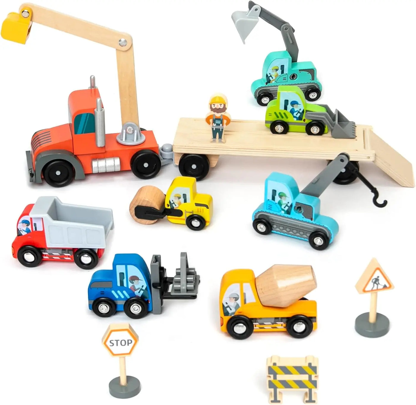 Construction Cars With Trailer Eduspark Toys