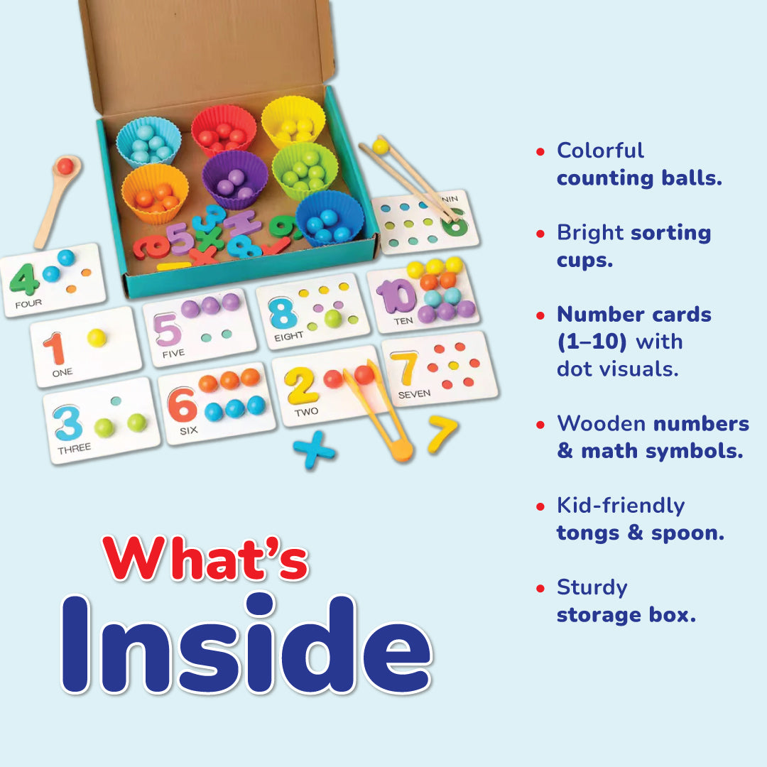Soting Math Eduspark Montessori Math Bead Sorting & Counting Game | Number Recogni ...