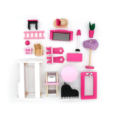 Pink Dollhouse With Slide Eduspark Toys