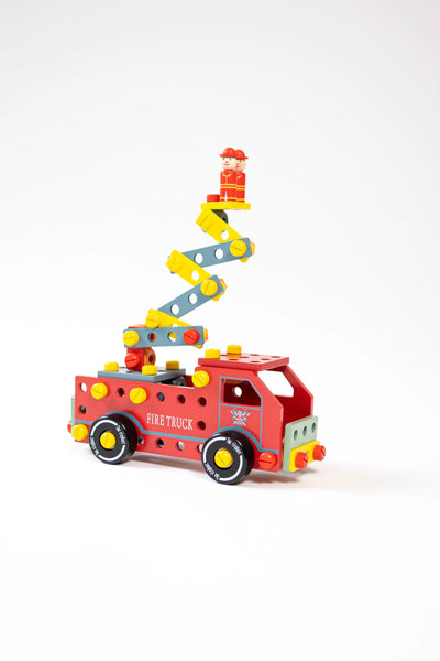 Large Wooden Fire Station and Building Eduspark Toys