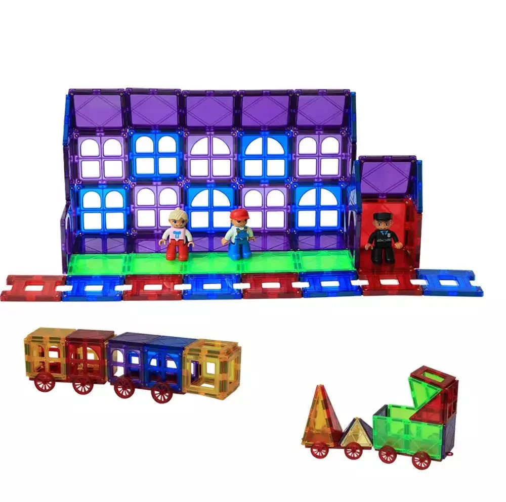 Magnetic tiles Set with two figurines