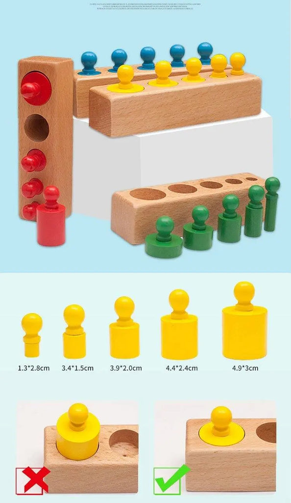 Montessori Wooden Knob Cylinders