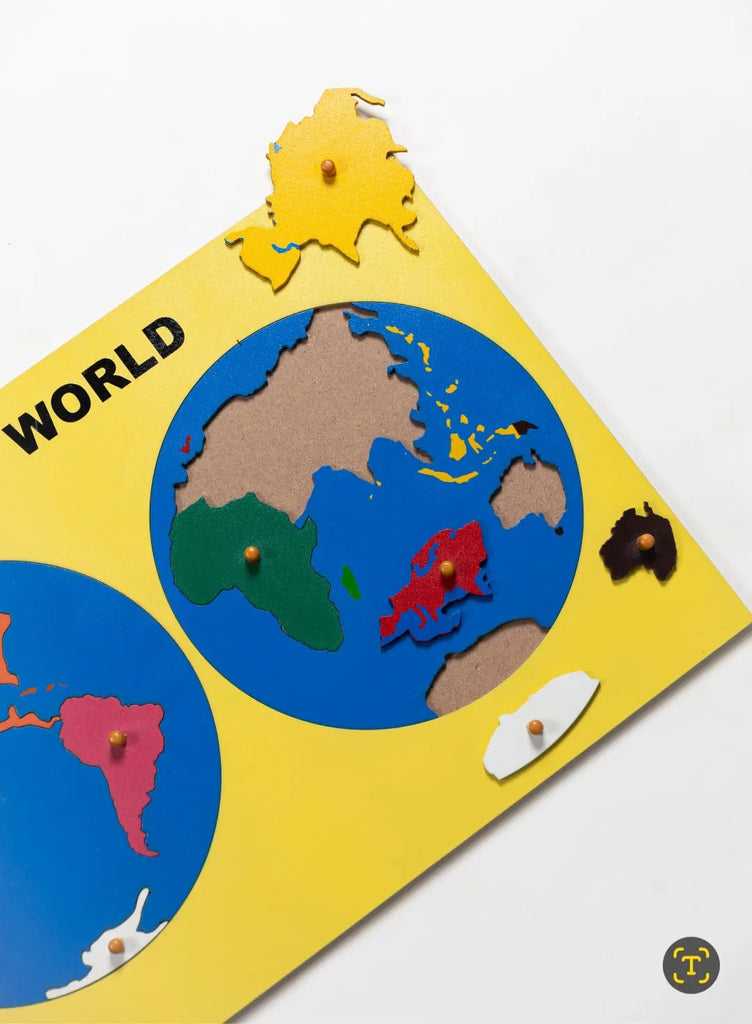 Montessori World Continents Puzzle Map Eduspark Toys