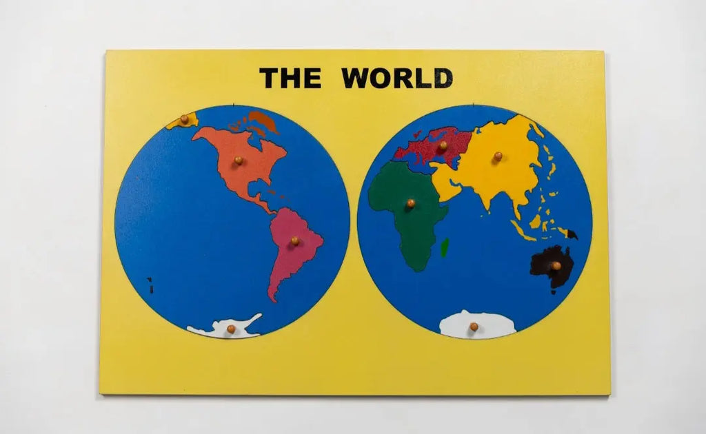 Montessori World Continents Puzzle Map Eduspark Toys