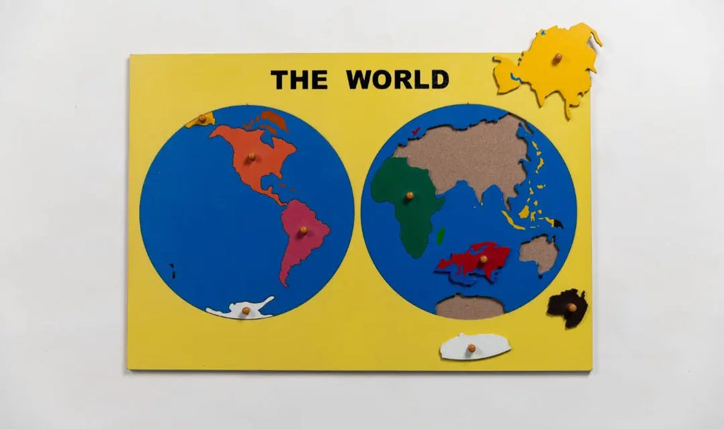 Montessori World Continents Puzzle Map Eduspark Toys