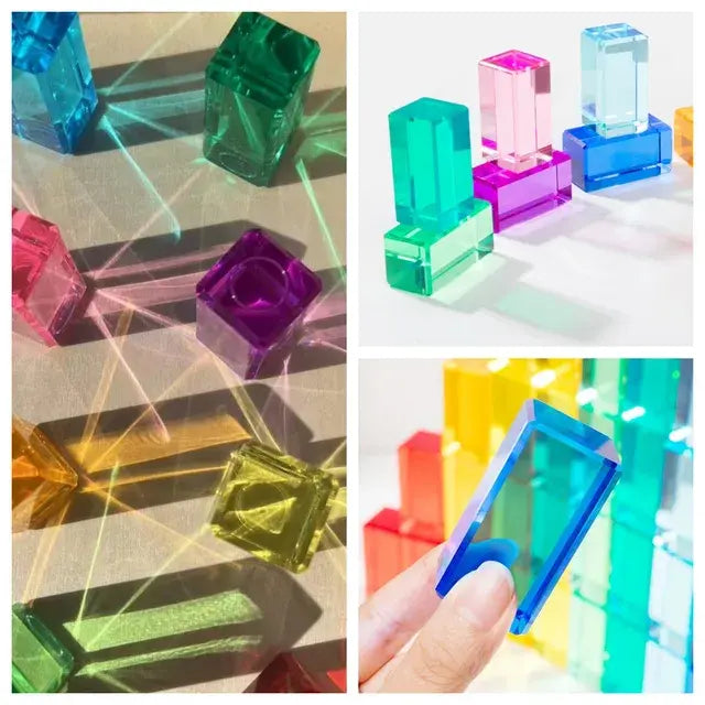 Rainbow Acrylic Sensory Blocks Eduspark Toys