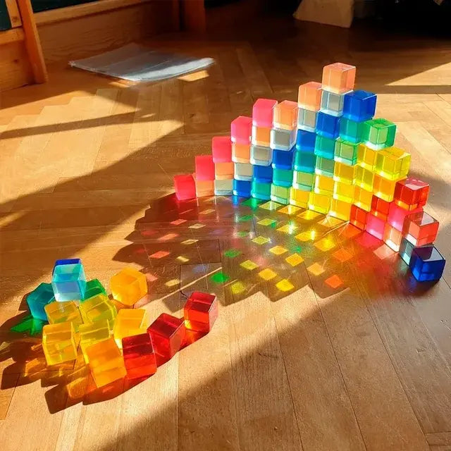 Rainbow Acrylic Sensory Blocks Eduspark Toys