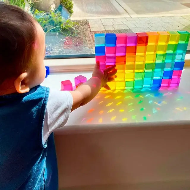 Rainbow Acrylic Sensory Blocks Light Transmitting Eduspark Toys