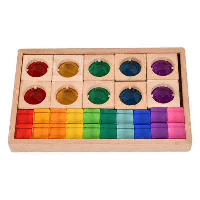 Rainbow Acrylic Sensory Blocks Light Transmitting Eduspark Toys
