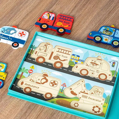 Traffic Tools Puzzle Drawing Board Eduspark Toys