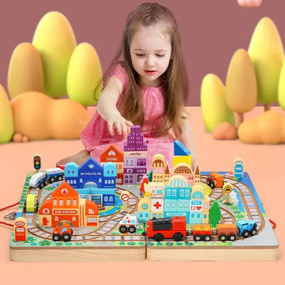 Train Track Montessori Wooden Blocks Eduspark Toys