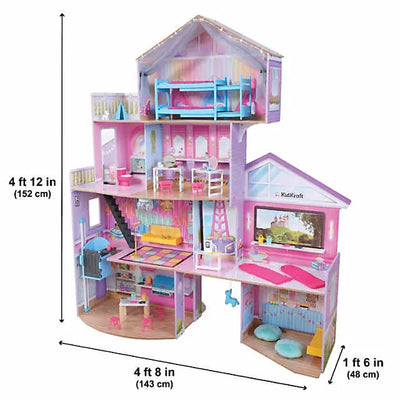 Ultimate Slumber Party Wooden Dollhouse Eduspark Toys