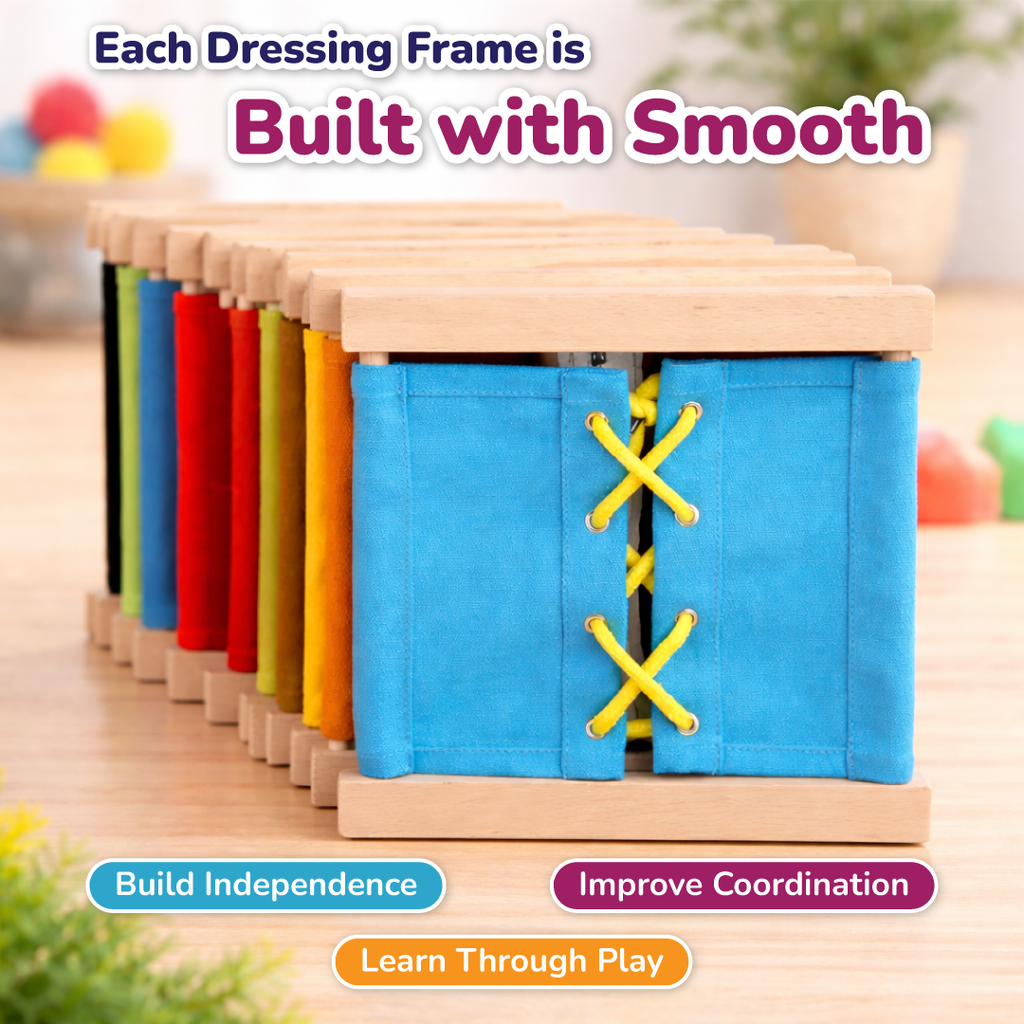 Montessori Dressing Frames Set for Kids | Practical Life Learning Toy ...