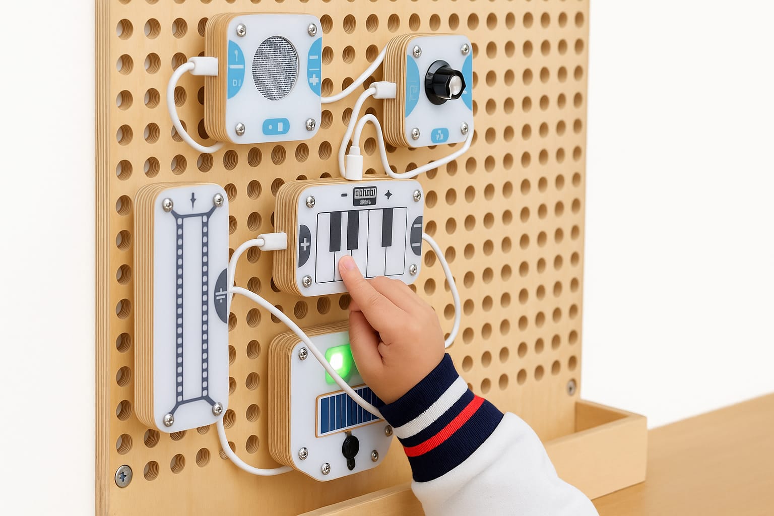 Coding Blocks Play Smart Wooden Coding Blocks – Modular Circuit Play Kit for Kids ...
