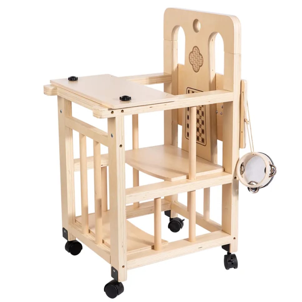 Baby Testing Chair Wooden Baby Growth Chair with Musical Sensory Board | Eduspark Toys