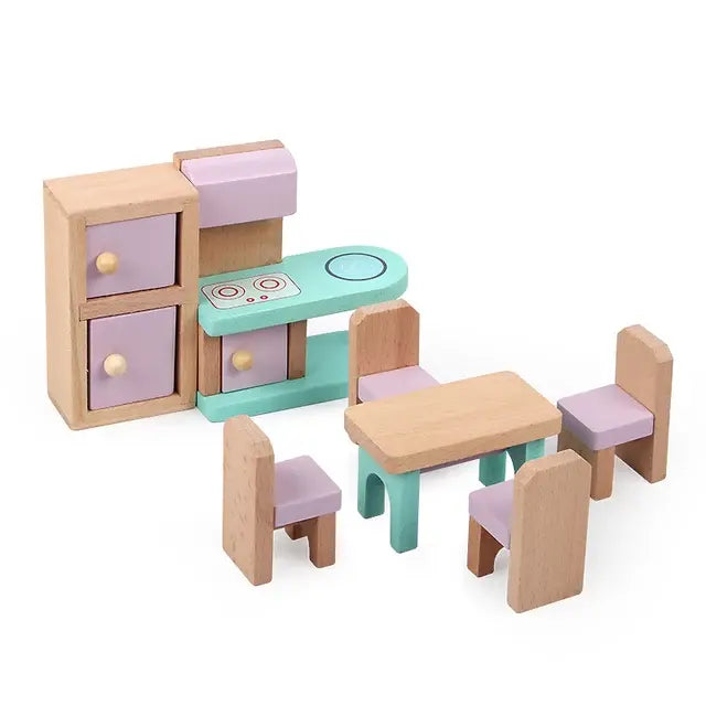 Wooden Dollhouse Furniture Eduspark Toys