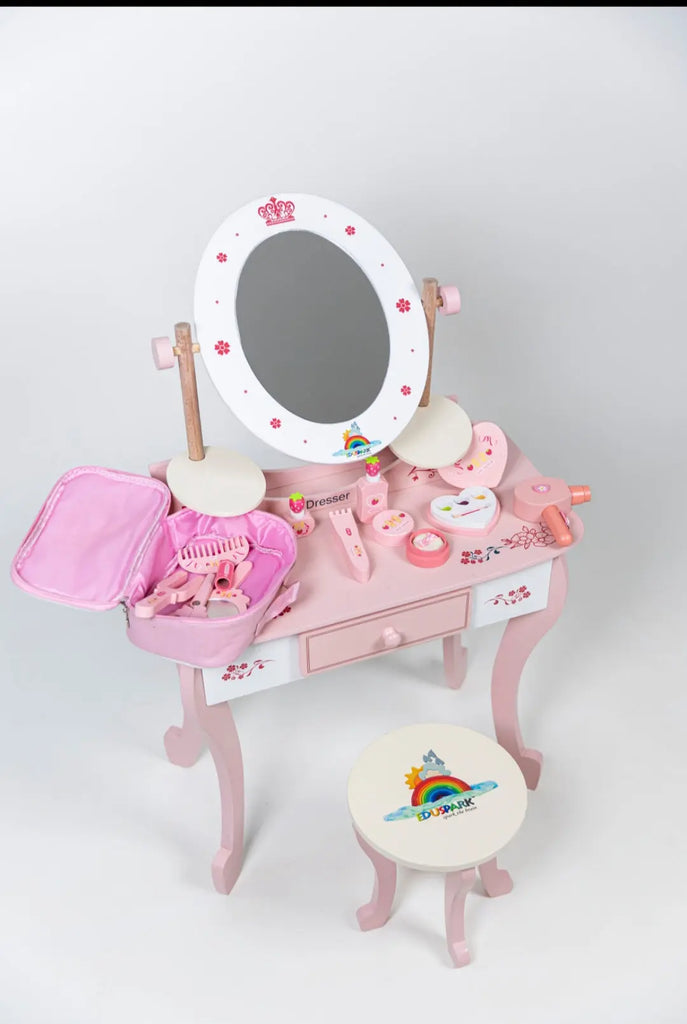 Wooden Dressing Pink & White Eduspark Toys