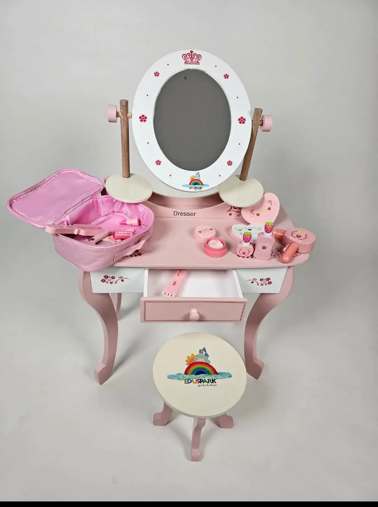 Wooden Dressing Pink & White Eduspark Toys