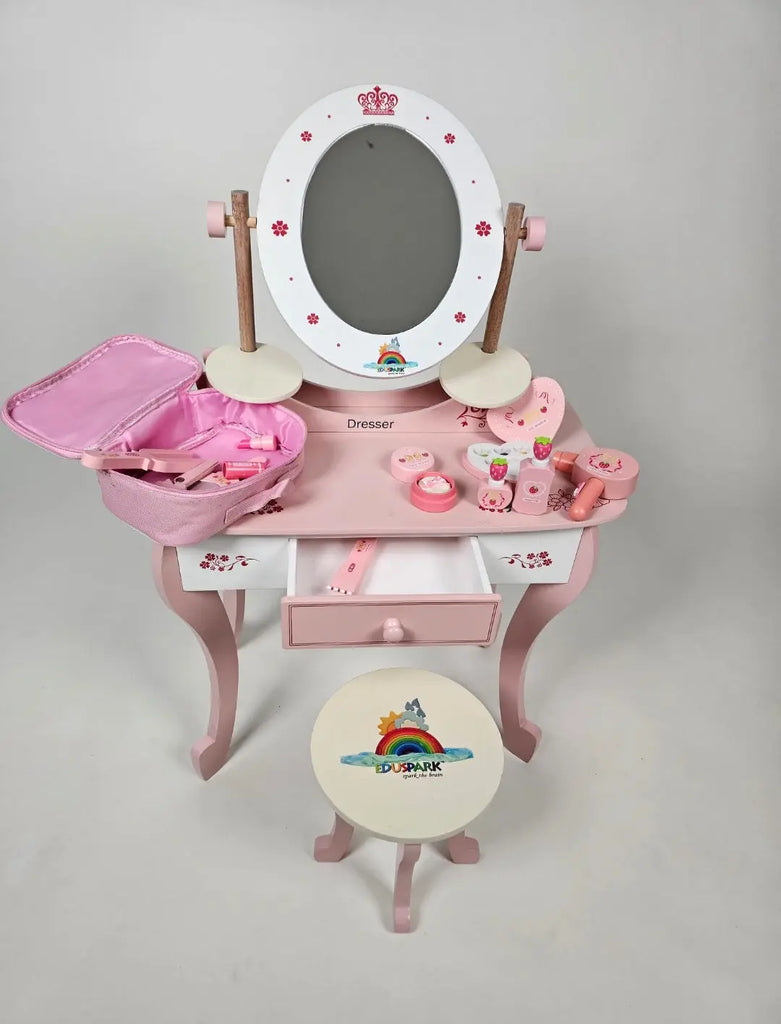 Wooden Dressing Pink & White Eduspark Toys