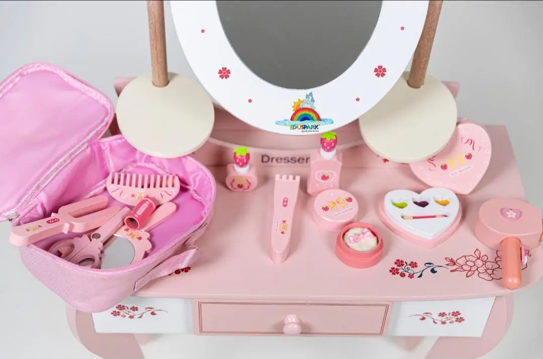 Wooden Dressing Pink & White Eduspark Toys