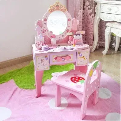 Wooden Dressing Table for Girls pretend playset Eduspark Toys