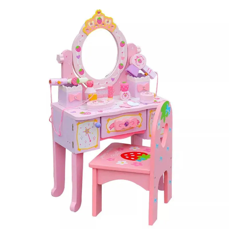 Wooden Dressing Table for Girls pretend playset Eduspark Toys