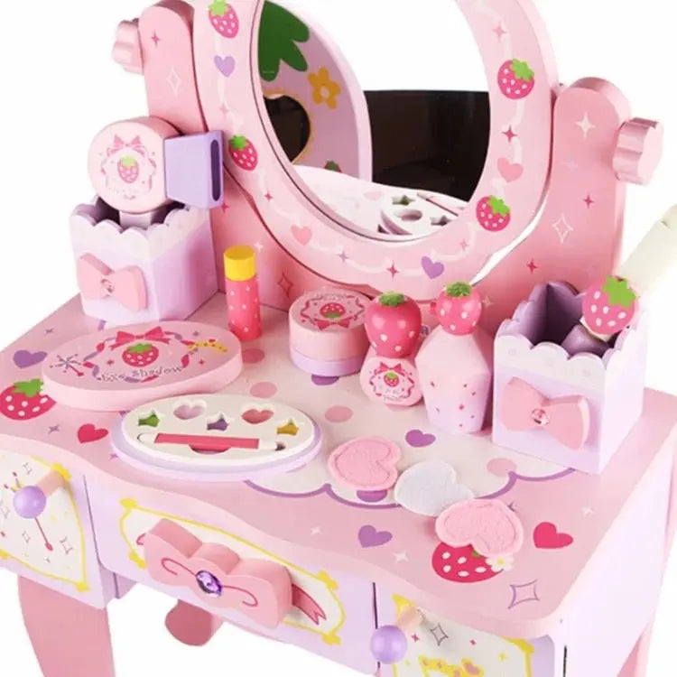 Wooden Dressing Table for Girls pretend playset Eduspark Toys