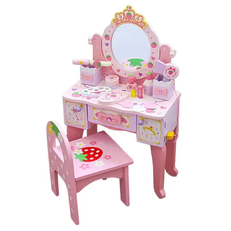 Wooden Dressing Table for Girls pretend playset Eduspark Toys