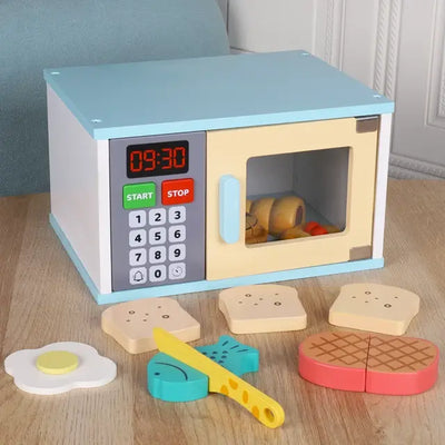 Wooden Microwave With Sound Eduspark Toys