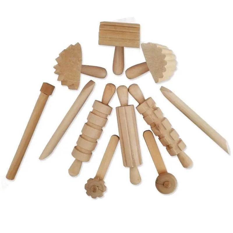 Wooden PlayDough Tools Set Eduspark Toys