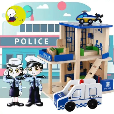 Wooden Police Station Eduspark Toys