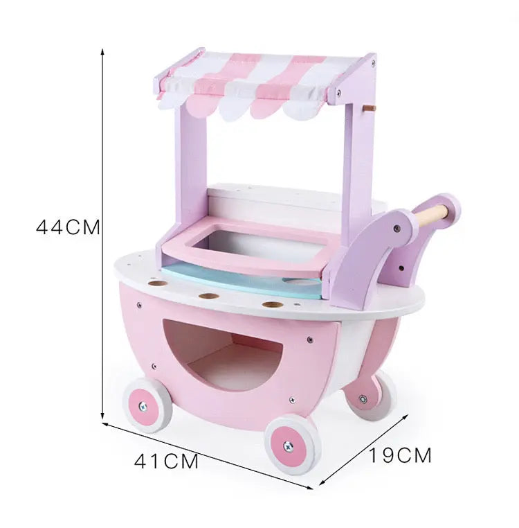 Wooden Pretend Play Icecream cart Eduspark Toys