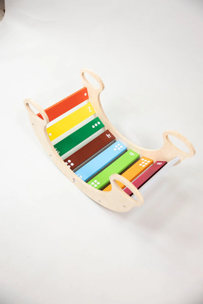 Wooden Rainbow Rocker Chair Eduspark Toys
