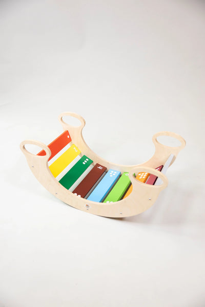 Wooden Rainbow Rocker Chair Eduspark Toys
