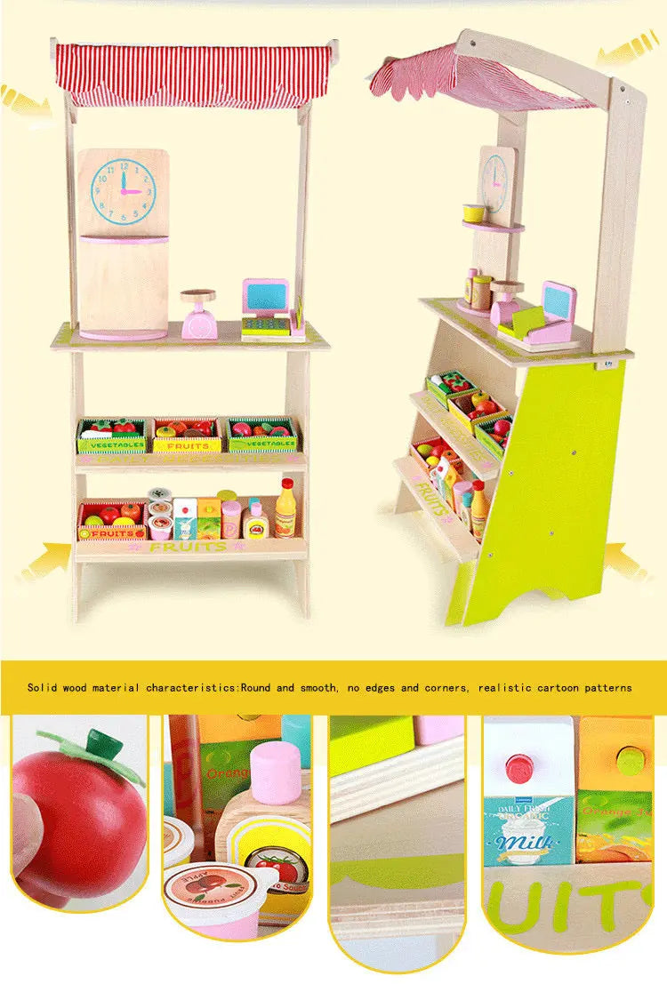 Wooden Shopping Booth Toy Eduspark Toys