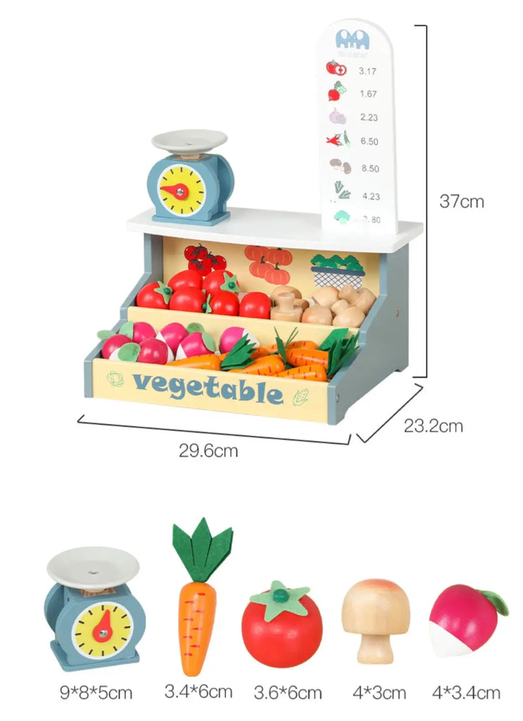 Wooden Vegetable Shop Kids Toy Eduspark Toys