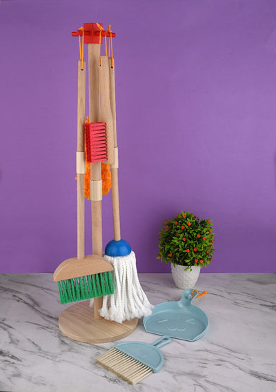 Montessori Wooden Multicolor Cleaning Stand