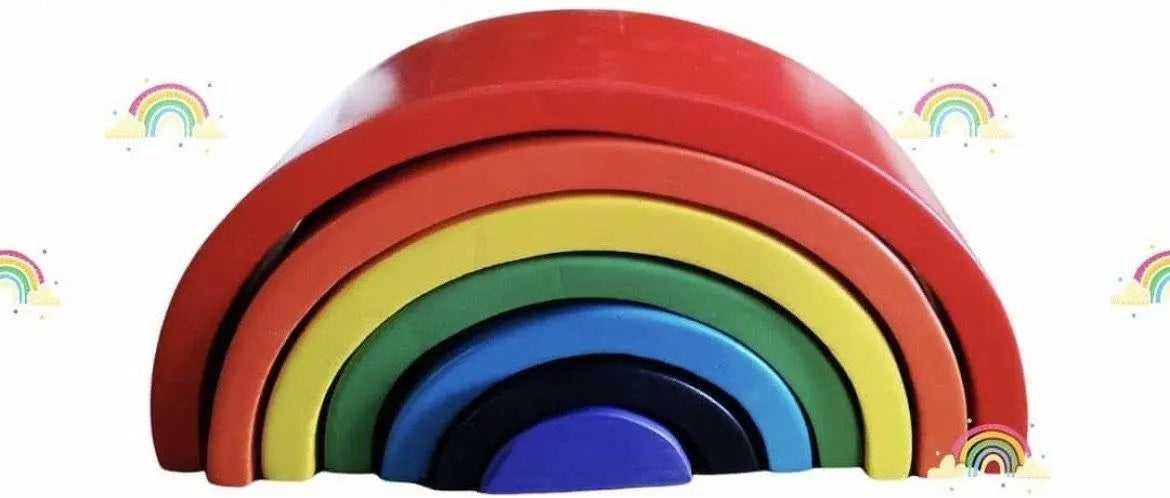 Open ended Toy- 7 pc Rainbow Stacker